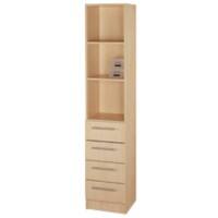 Armoire combi ouvert / tiroirs Hammerbacher 2 Tablettes Imitation érable 406 x 420 x 2'004 mm