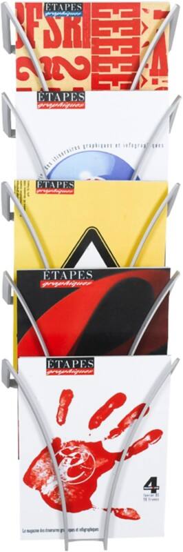 Paperflow Filario Prospektständer A4 PP (Polypropylen) Silber