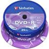 DVD+R Verbatim 16 x 4.7 Go Argenté mat Spindle 25 Unités
