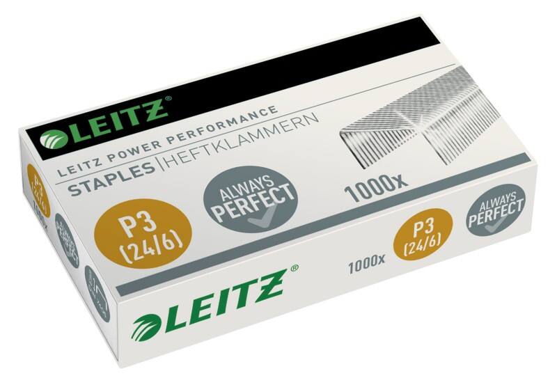 Agrafes Leitz Power Performance P3 24/6 5570-00-00 Argenté 1 000 Agrafes