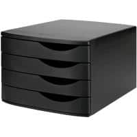 Jalema Re-Solution Schubladenbox 4 DIN A4 PS (Polystyrol) Schwarz 30 x 37,5 x 21,6 cm