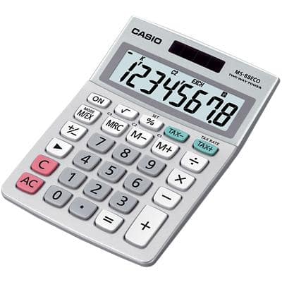Calculatrice financière Casio MS-88ECO 8 chiffres Gris