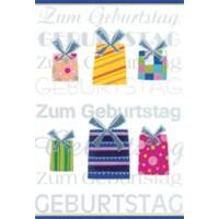 Bsb-Obpacher Geburtstagskarte Present Spezial Weiß 10 Stück