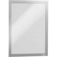 Cadre d'affichage DURABLE DURAFRAME A4 Adhésif, Magnétique Argenté Adhésif 487223 23,4 (L) x 0,6 (P) x 32,6 (H) cm 2 Unités