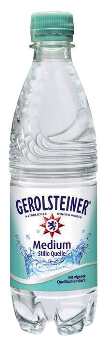 Gerolsteiner Medium Mineralwasser Stille Quelle EINWEG 500 ml