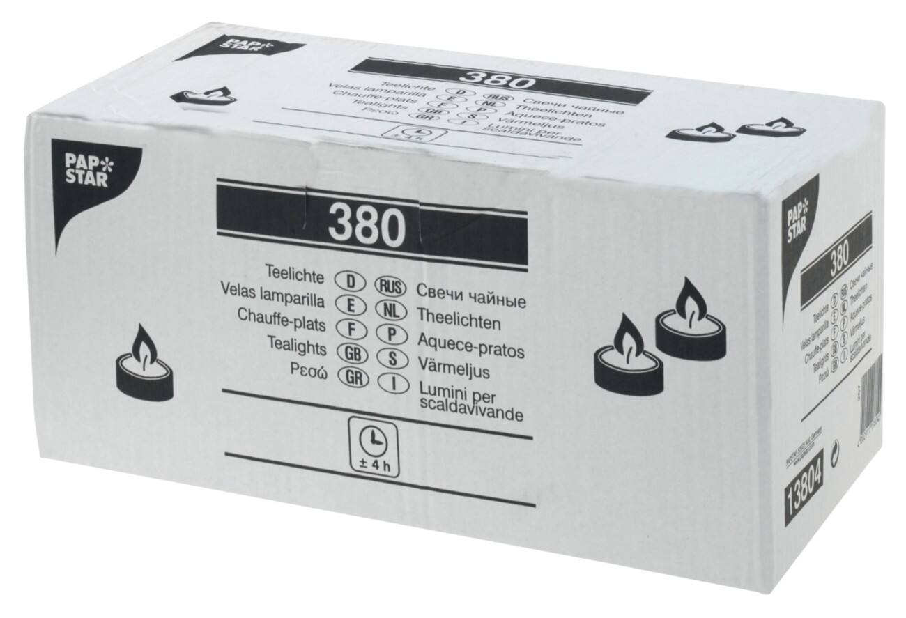PAPSTAR Teelichter Weiß 380 Stück