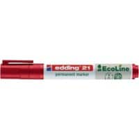 edding EcoLine 21 21 Permanentmarker Mittel Rundspitze 1,5 - 3 mm Rot Nachfüllbar Wasserbeständig