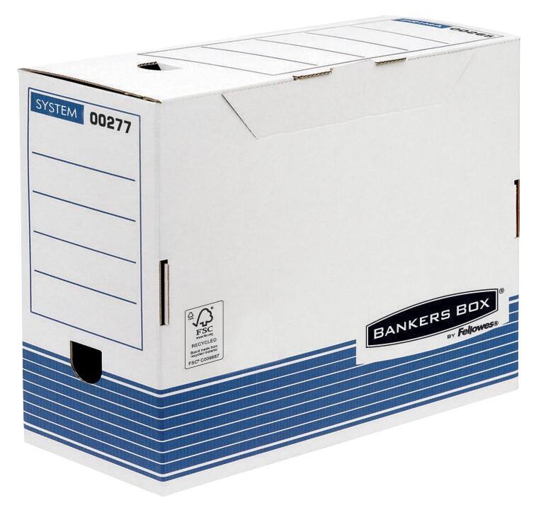 Bankers Box System Archivbox 27701 A4 Karton 15,8 (B) x 32,7 (T) x 26,5 (H) cm Weiss  10 Stück