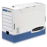 Boîtes archives Bankers Box System A4 Blanc/Bleu (15cm) - 10 unités