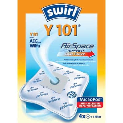 Swirl Staubfilterbeutel Y 101 AirSpace® Weiß 4 Stück