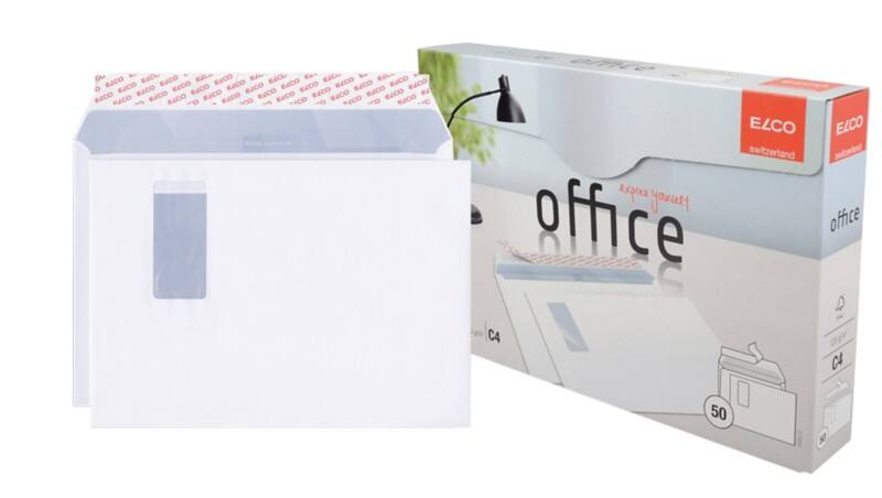 Enveloppes Elco C4 120 g/m² Blanc Avec Fenêtre Bande adhésive 50 Unités