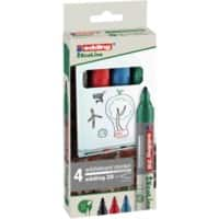 edding EcoLine 28 Whiteboard-Marker Farbig assortiert Mittel Rundspitze 1,5 - 3 mm 4 Stück