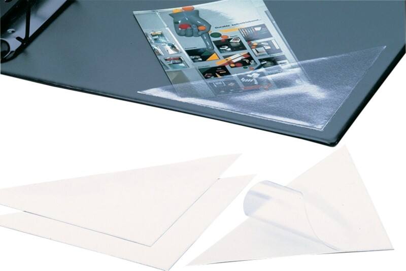 DURABLE Selbstklebende Taschen Cornerfix Transparent PVC 175 x 175 mm 100 Stück