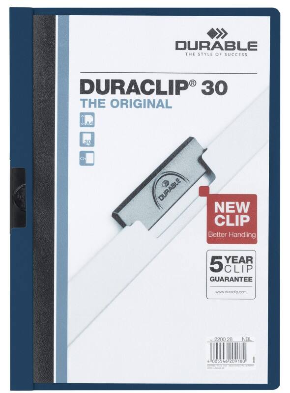 Farde à clip DURABLE Duraclip A4 Bleu foncé