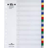 Intercalaires DURABLE A4 Extra large Assortiment PP 20 intercalaires universelles