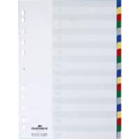 DURABLE Register A4 Farbig assortiert 20-teilig 11-fach Kunststofffolie Blanko