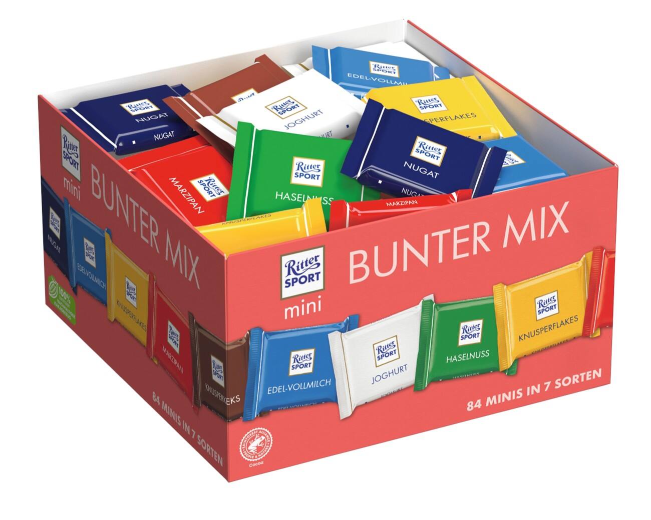 Chocolats RITTER SPORT Mini 84 Unités de 16 g