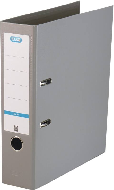 Classeur à levier ELBA Large Rado Star Smart Pro+ A4 80 mm Gris 2 Anneaux Plastique