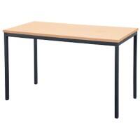 Table rectangulaire Niceday Hêtre, noir 180 x 80 x 75 cm