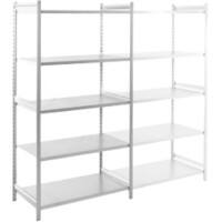 ARNO SPACE Epsilon Anbauregal 5 Fachböden Stahl 1.040 x 600 x 2.000 mm Hellgrau