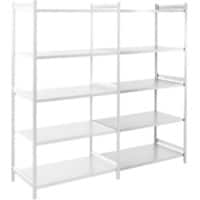 ARNO SPACE Epsilon Anbauregal 5 Fachböden Stahl 1.040 x 600 x 2.000 mm Hellgrau