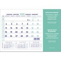 Brepols Schreibtisch-Kalender 2025 1 Monat / 1 Seite Niederländisch, Französisch 18 (B) x 0,3 (T) x 23 (H) cm Weiß