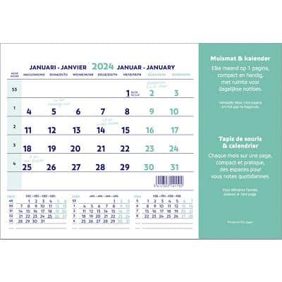 Brepols Schreibtisch-Kalender 2023 1 Monat pro Seite Querformat Weiss 18 x 0,3 x 23 cm