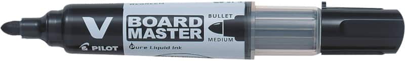 Pilot V-Board Master Non-permanent Whiteboard-Marker Schwarz Mittel Rundspitze  -   91% Recycelt