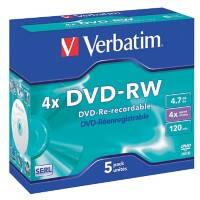 Verbatim DVD-RW 4.7 GB 5 Stück