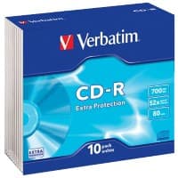 CD-R Verbatim Extra Protection 52 x 700 Mo Slimcase 10 Unités