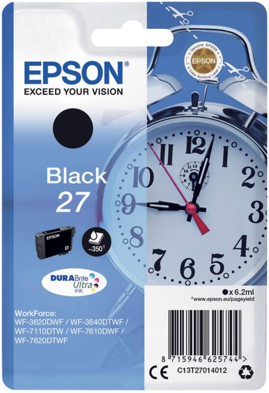 Epson 27 Original Tintenpatrone C13T27014012 Schwarz