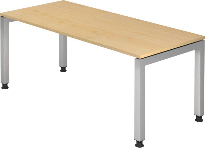 Hammerbacher J Serie Höhenverstellbar Schreibtisch Rechteckig Ahorn 4 Füsse 1.600 (B) x 680 (H) mm Holz