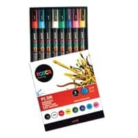 POSCA Farbmarker PC-3M Rundspitze Farbig assortiert 8 Stück