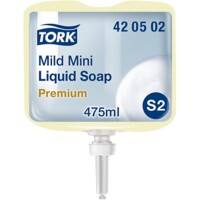 Savon pour les mains Tork Liquide S2 Premium Mild Mini Légèrement parfumé Jaune 420502 475 ml