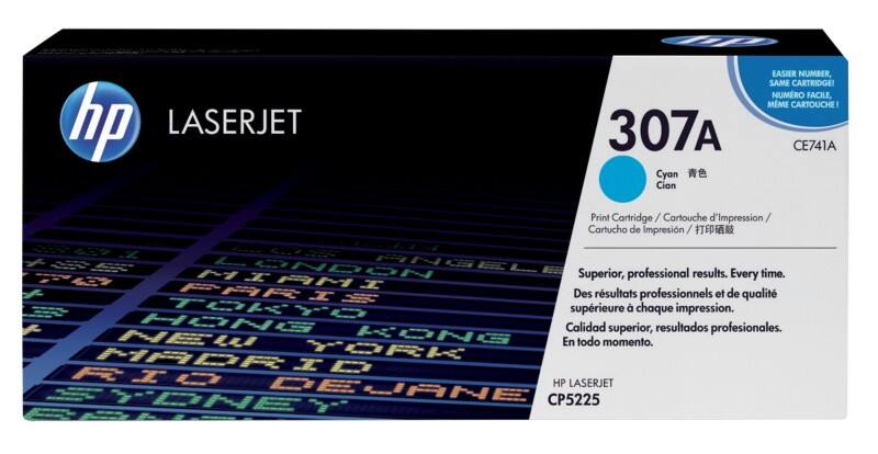 Print Cartridge HP 307A D'origine CE741A Cyan