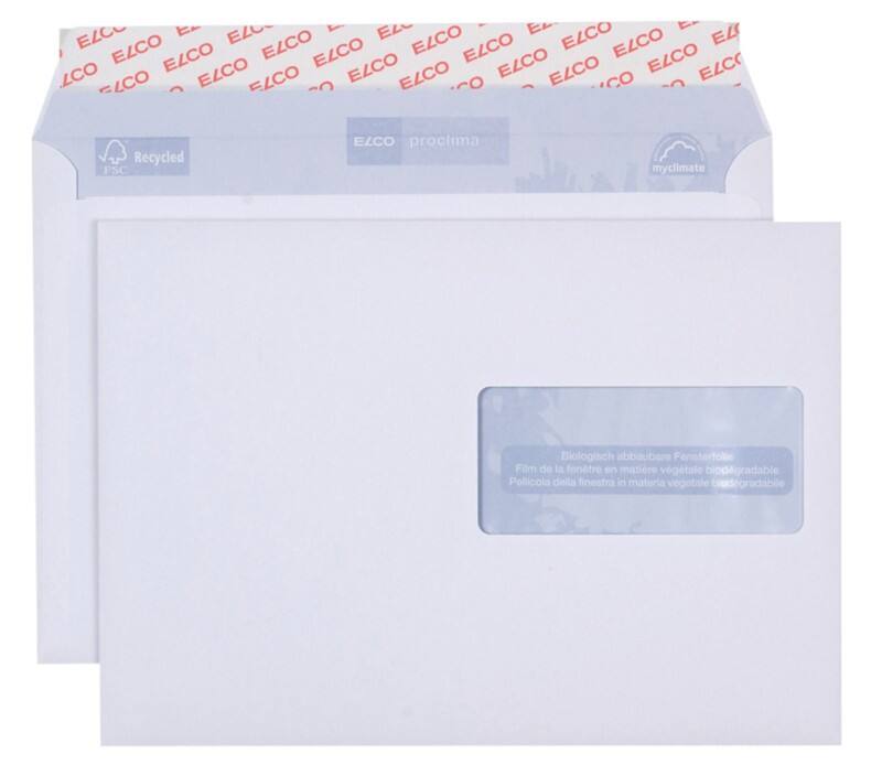Enveloppes Elco C5 100 g/m² Avec Fenêtre Bande adhésive 500 Unités