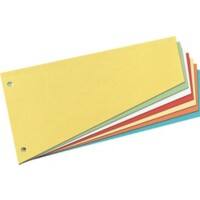 herlitz Trennstreifen Trapez blau blanko Gelocht A4 12 x 23 cm 190 g/m² 100 Stück