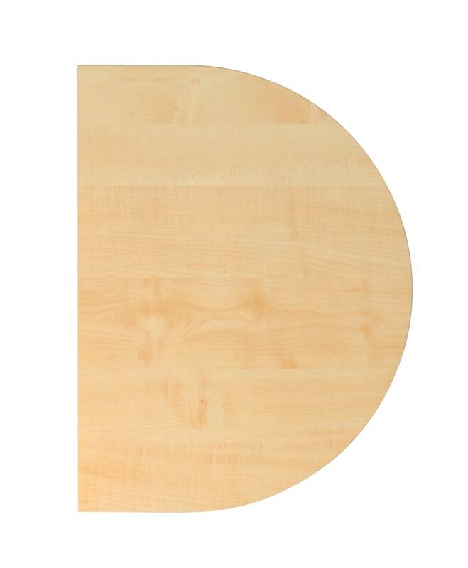 Extension de bureau Hammerbacher Demi-cercle Érable T-Pied 600 (L) x 800 (P) x 720 (H) mm Mélaminé