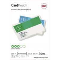 Pochette de plastification Card GBC Carte de visite & Carte de crédit Non Brillant 125 microns (2 x 125) Transparent 100 Unités