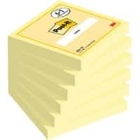 Post-it Haftnotizen 76 x 76 mm Kanariengelb 100 Blatt 5 Blöcke + 1 Gratis