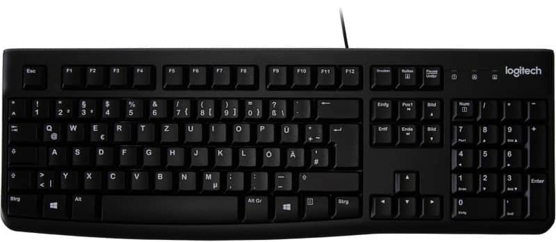 Logitech Verkabelte Tastatur K120 QWERTZ DE USB-A 1.5m Kabel Schwarz