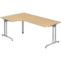 Bureau d'angle Hacmerbacher VBS82/3 Imitation érable 200 x 120 x 72 cm