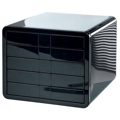 HAN Schubladenbox iBox Kunststoff Schwarz 29,5 x 35,5 x 24,7 cm