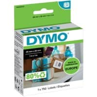 Dymo LW S0929120 Authentic Mehrzwecketiketten Viereckig Selbstklebend Weiss 25 x 25 mm