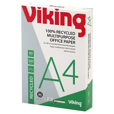 Viking Off-White A4 Druckerpapier Recycelt 100% 80 g/m² Glatt Weiss 500 Blatt