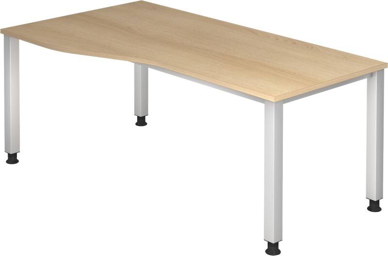 Hammerbacher Höhenverstellbar Schreibtisch Freiform Eiche 4 Füsse 800 (B) x 685 (H) mm Holz