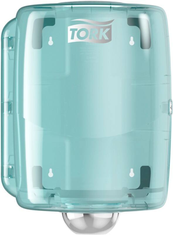 Tork Maxi Innenabrollungsspender Weiss und Türkis W2, Robustes Design, Performance Linie, 44,7 cm × 32,8 cm × 30,2 cm, 653000