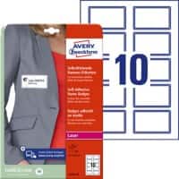 AVERY Zweckform L4787-20 Namensschilder DIN A4 Blau, Weiß 80 x 50 mm 20 Blatt à 10 Etiketten