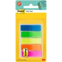 Post-it Index-Haftstreifen 683HF5 Farbig sortiert Blanko 1,19 x 4,32 cm Pack 5 Stück à 20 Streifen