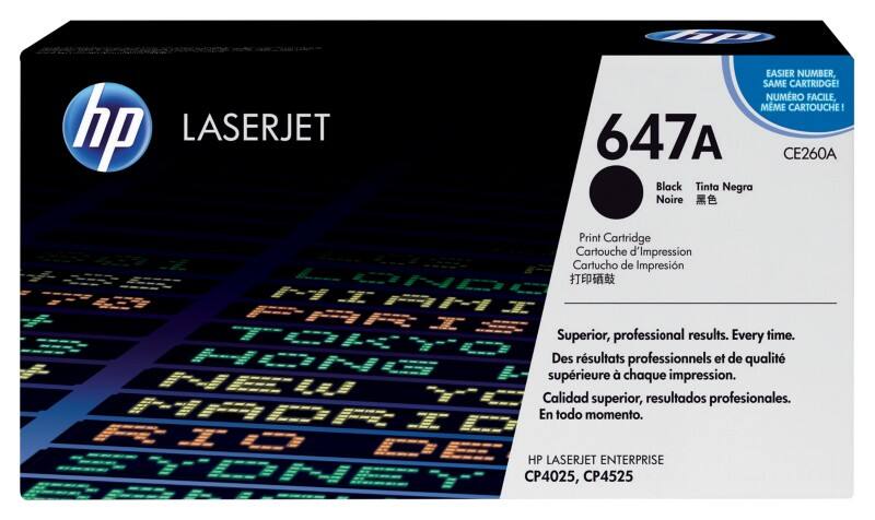Toner HP 647A D'origine CE260A Noir